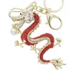 Kristall und Gold Drachen Schlüsselring
