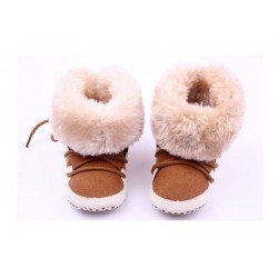 Neugeborene Kleinkind Baumwolle weiche Dicke warme Fleece Schuhe Stiefel Erste Walker
