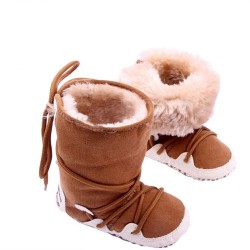 Neugeborene Kleinkind Baumwolle weiche Dicke warme Fleece Schuhe Stiefel Erste Walker