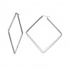 Silver - big geometric earringsEarrings
