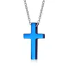 Classic blank cross pendant with stainless steel necklaceNecklaces