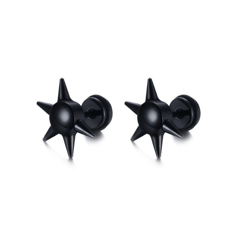 Black Nail Stud Earrings UnisexEarrings