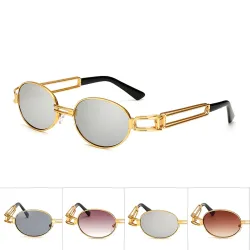 Retro Steampunk Kleine Runde Sonnenbrille Unisex UV400