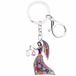 Libra Zodiac Sign Keychain KeyringKeyrings