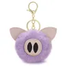 Fur pompom - piggy - keyringKeyrings