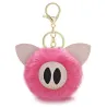 Fur pompom - piggy - keyringKeyrings
