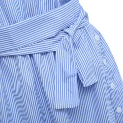 Plus Größe - ab Schulter gestreift Kleid