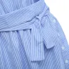 Plus Größe - ab Schulter gestreift Kleid