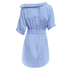 Plus Größe - ab Schulter gestreift Kleid