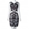 Elegantes Vintage Blumenprint Midi Kleid