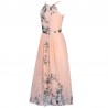 Chiffon Blumenmuster Maxi Kleid