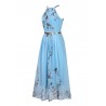 Chiffon Blumenmuster Maxi Kleid