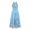 Chiffon Blumenmuster Maxi Kleid