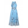 Chiffon Blumenmuster Maxi Kleid