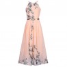 Chiffon Blumenmuster Maxi Kleid