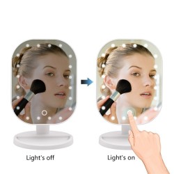 Folding adjustable LED make-up touch mirrorMake-Up