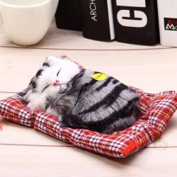 Simulated animal sleeping cat plush toy with soundCuddly toys