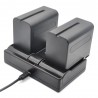 NP-F960 NP-F970 NP F930 Battery Dual Charger for SONY F950 F330 F550 F570 F750 F770 MC1500C HD1000CBattery & Chargers