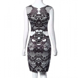 Elegantes Vintage Blumenprint Midi Kleid