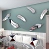 3D Federn Spiegel Wand Aufkleber Tapete