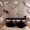 3D Federn Spiegel Wand Aufkleber Tapete