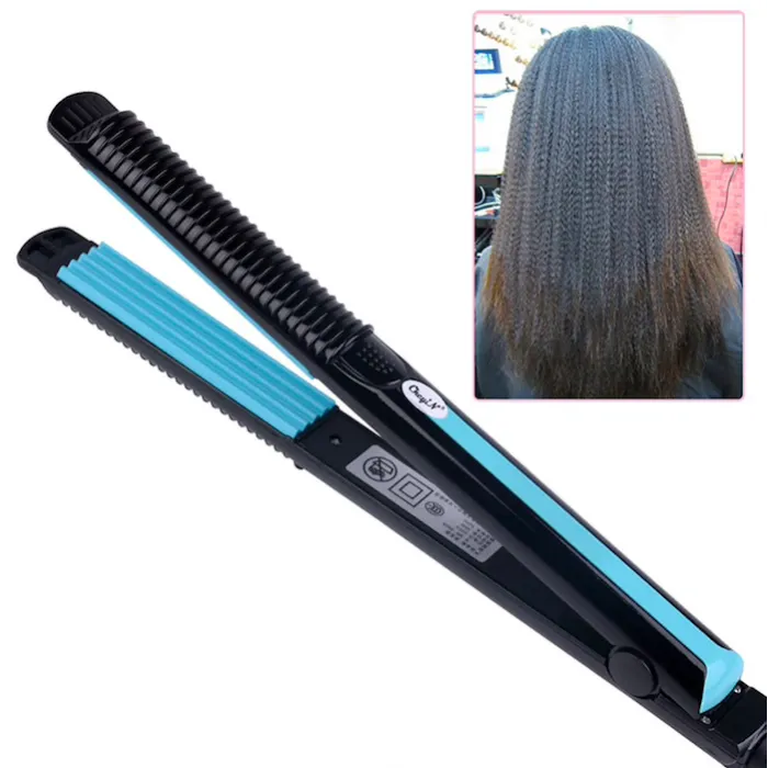 Electric hair straightener corrugated iron with temperature controlHair straighteners