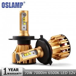 Oslamp LED Scheinwerfer Glühlampen H4 - H7 - H11- 9005 - 9006 70W 7000LM 6500K