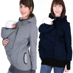 Kangaroo Pouch hoodie jacket baby carrier hoodedMaternity clothing