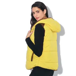 Slim-Design warme Jacke Kapuze Weste Bodywarmer Baumwolle