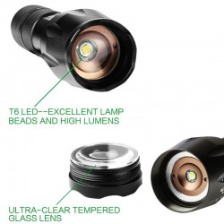 Portable LED flashlight zoomable torchTorches