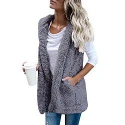 Fur Weste - Kapuzenkörperwärmer - Jacke