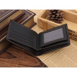 Leather men's wallet purse - zipper and credit card slotsWallets