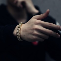 Gold / Silber Armband mit Zirkonia unisex