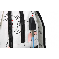 USB-Ladeschule Rucksack Leinwand 3 Stück Set