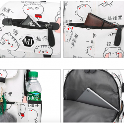 USB-Ladeschule Rucksack Leinwand 3 Stück Set