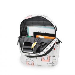USB-Ladeschule Rucksack Leinwand 3 Stück Set