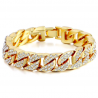 Gold / silver bracelet with zirconias unisexBracelets