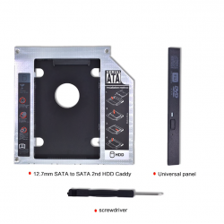 Universal Aluminium SATA HDD Caddy 12.7mm Kastengehäuse optische Bucht
