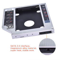 Universal Aluminium SATA HDD Caddy 12.7mm Kastengehäuse optische Bucht