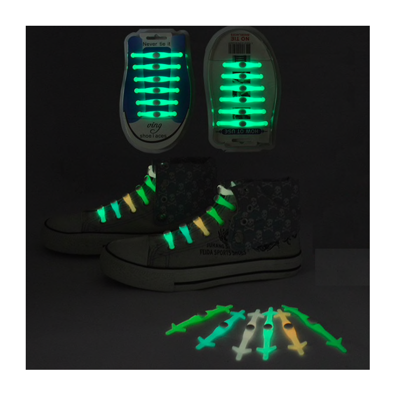 Silicone light up LED luminous shoelaces 12 pcs setShoes