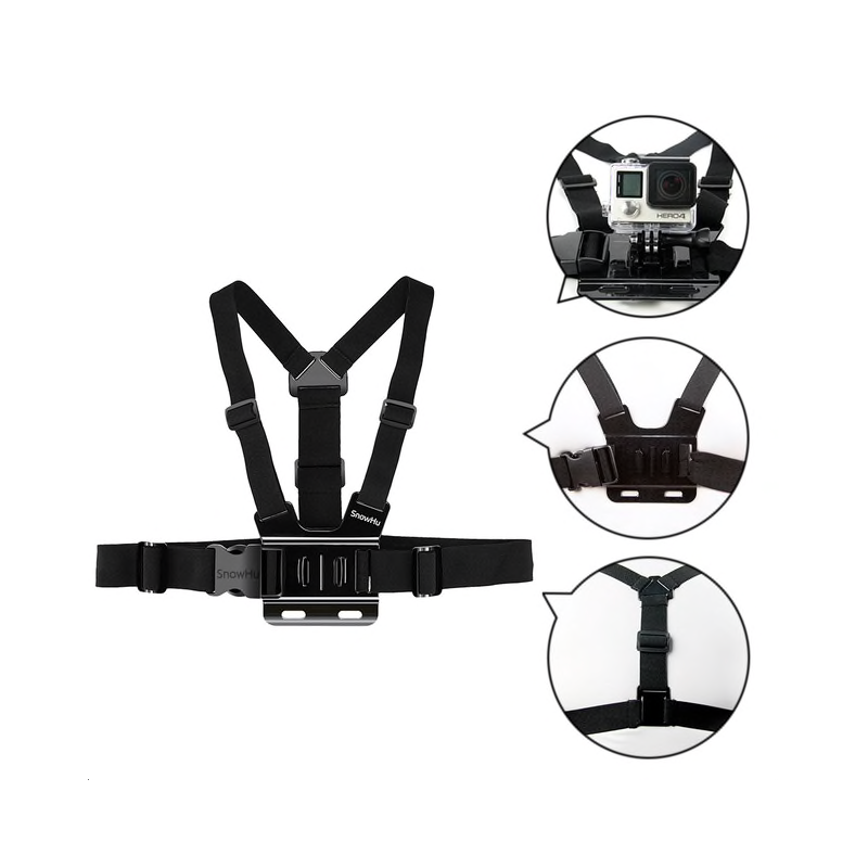 GoPro Hero & Xiaomi Yi GP27 adjustable chest strap belt tripod harness mountMounts