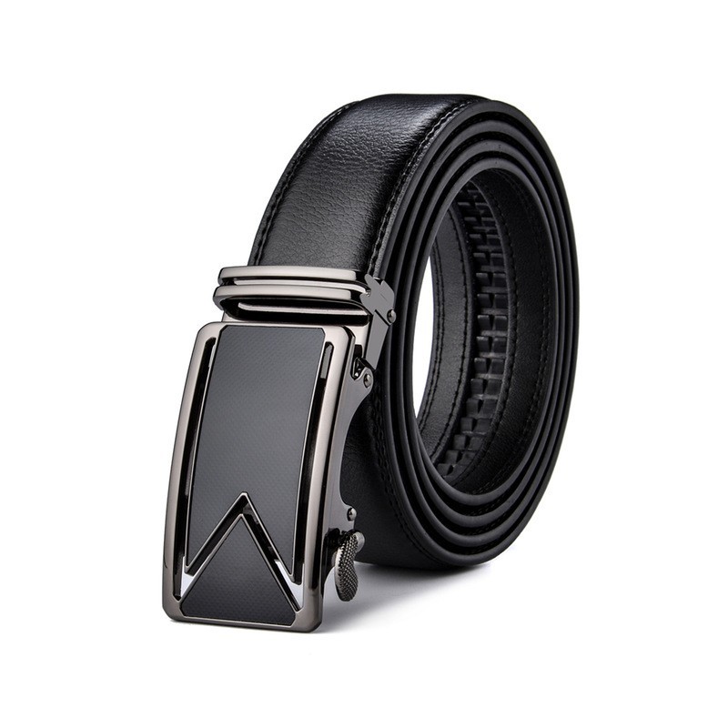 Genuine leather belt with automatic buckleBelts