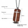 Vintage rosewood stainless steel cross necklaceNecklaces