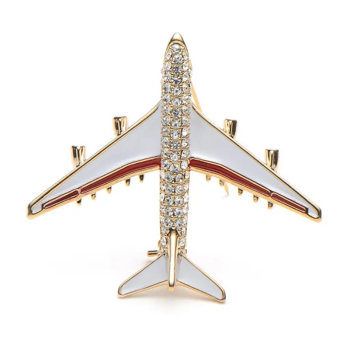 Crystal airplane broochBrooches