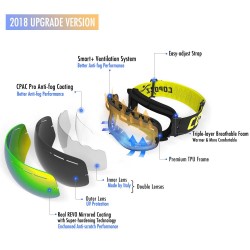 UV400 anti-fog double layer ski snowboard gogglesEyewear