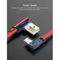 Fast charging micro USB charging cable L-typeCables