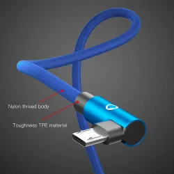 Fast charging micro USB charging cable L-typeCables