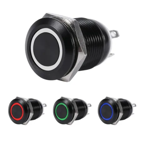 2A 12mm universeller LED-Moment-Tastenschalter