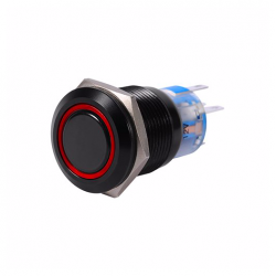 19mm 12V LED car waterproof self-locking latch push button switchSwitches