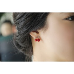 Red cherry earringsEarrings